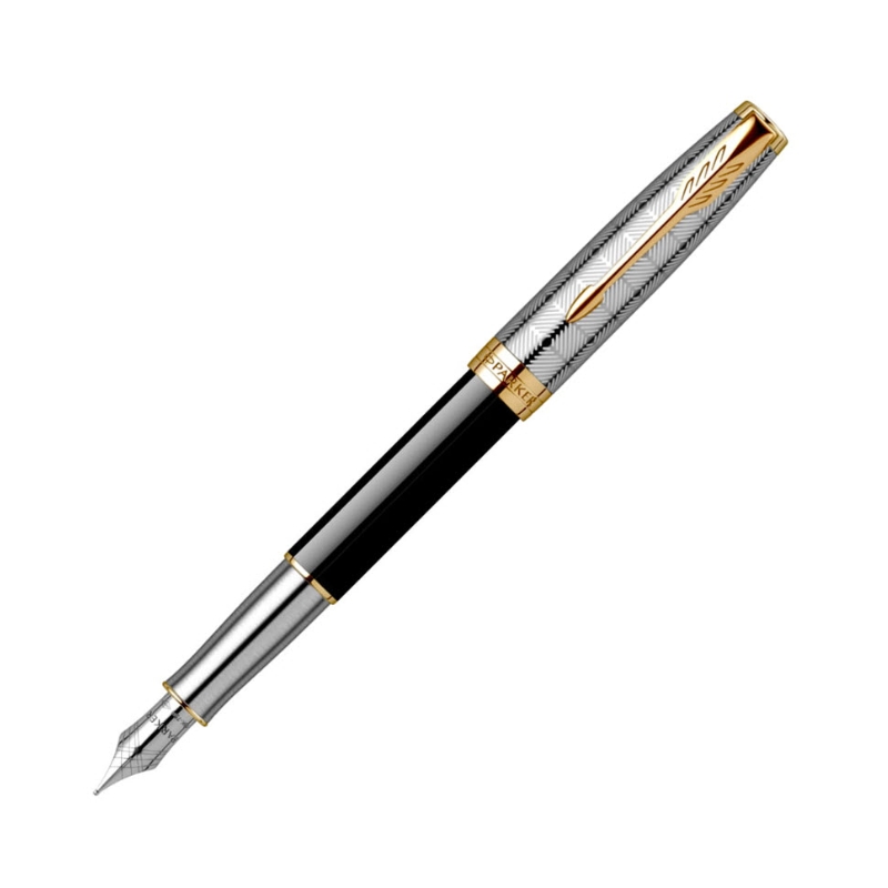 Bút Máy Parker Sonnet Metal Black GT18k GB-2119784 - Mạ vàng 18K 2 Bút Máy Cao Cấp Parker SON Metal Black GT18k GB-2119784 - Mạ vàng 18K