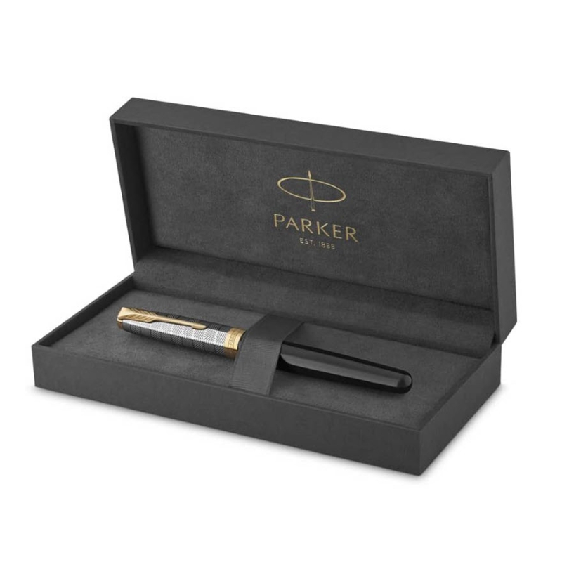 Bút Máy Parker Sonnet Metal Black GT18k GB-2119784 - Mạ vàng 18K 3 Bút Máy Cao Cấp Parker SON Metal Black GT18k GB-2119784 - Mạ vàng 18K