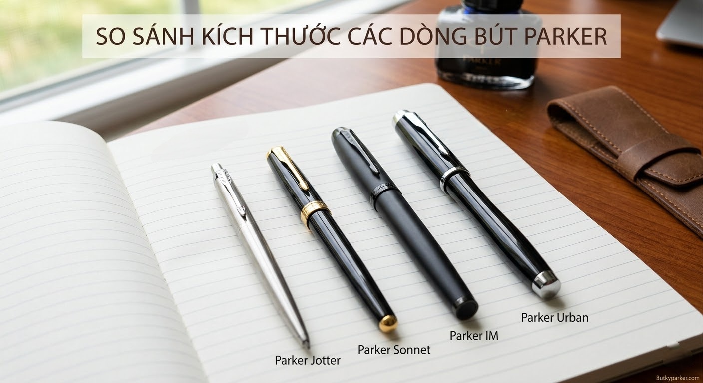 Review Trọng Lượng Bút Parker IM Cầm Có Đầm Tay Không? 2 Parker IM thứ 3 từ trái sang có thiết kế thân trụ vững chãi, mang lại trọng lượng đầm tay hoàn hảo