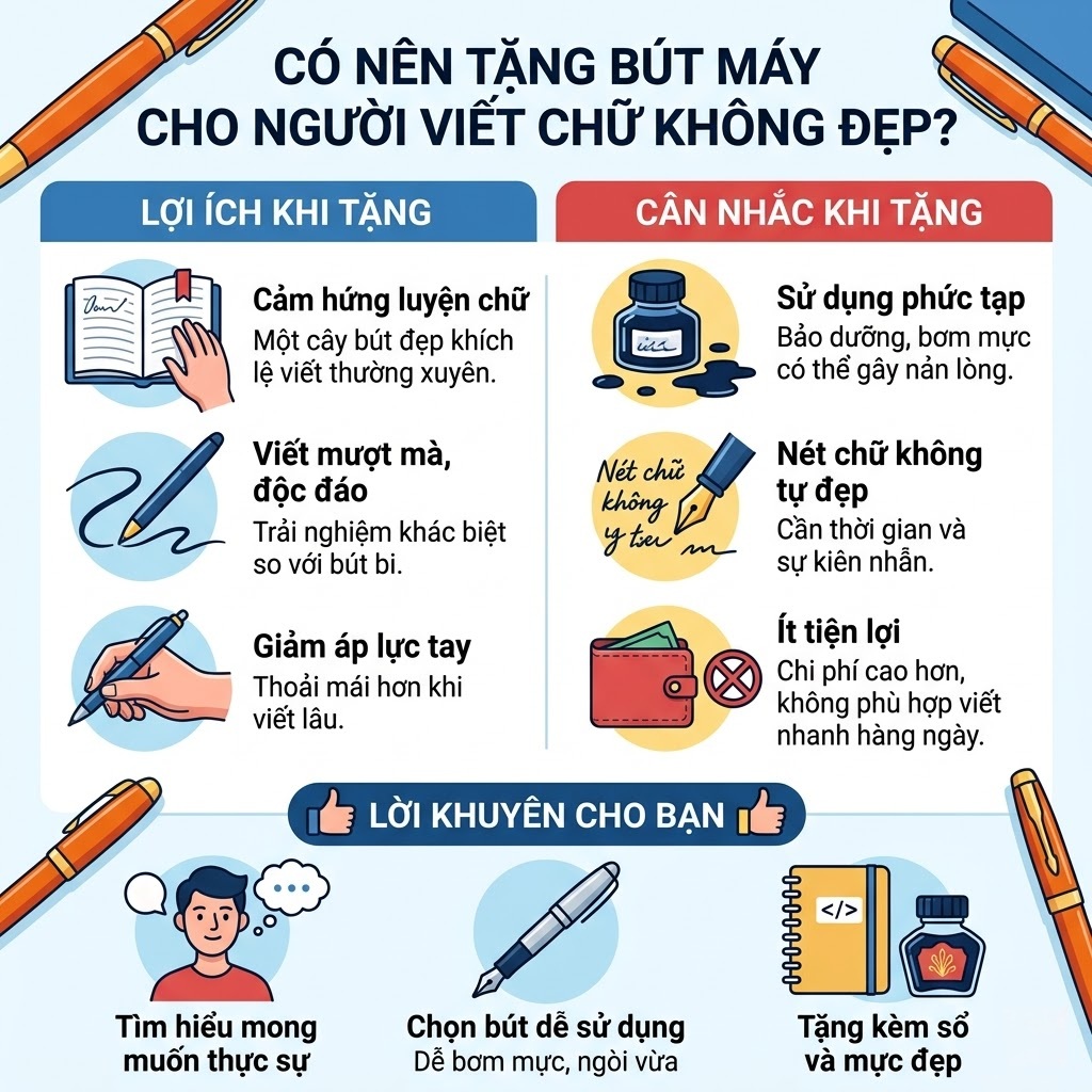 Giải Đáp Tế Nhị: Có Nên Tặng Bút Máy Cho Người Có Nét Chữ Không Đẹp? 1 có nên tặng bút máy cho người có nét chữ không đẹp