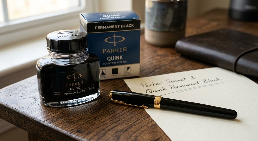 Mực bút Parker chính hãng có chống nước và phai màu không? 2 dòng mực Parker Permanent cho độ bền màu cao hơn so với dòng washable, thích hợp để ghi chép hàng ngày